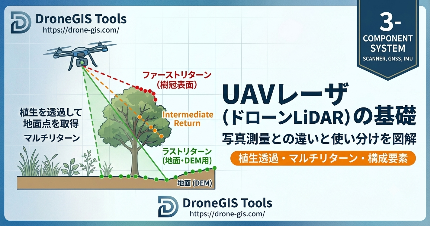 UAVレーザ（ドローンLiDAR）の基礎 - 写真測量との違いと使い分け